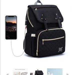 Upper Babies Diaper Bag Backpack - Black